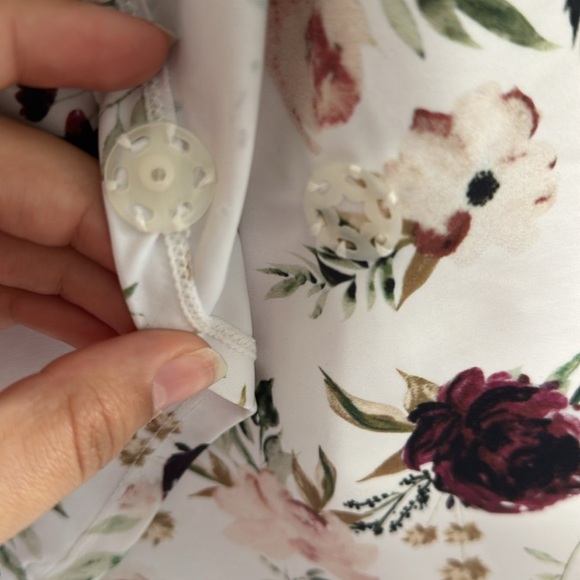 Dainty Jewells, burgundy and pink floral swim skirt - Picture 4 of 8